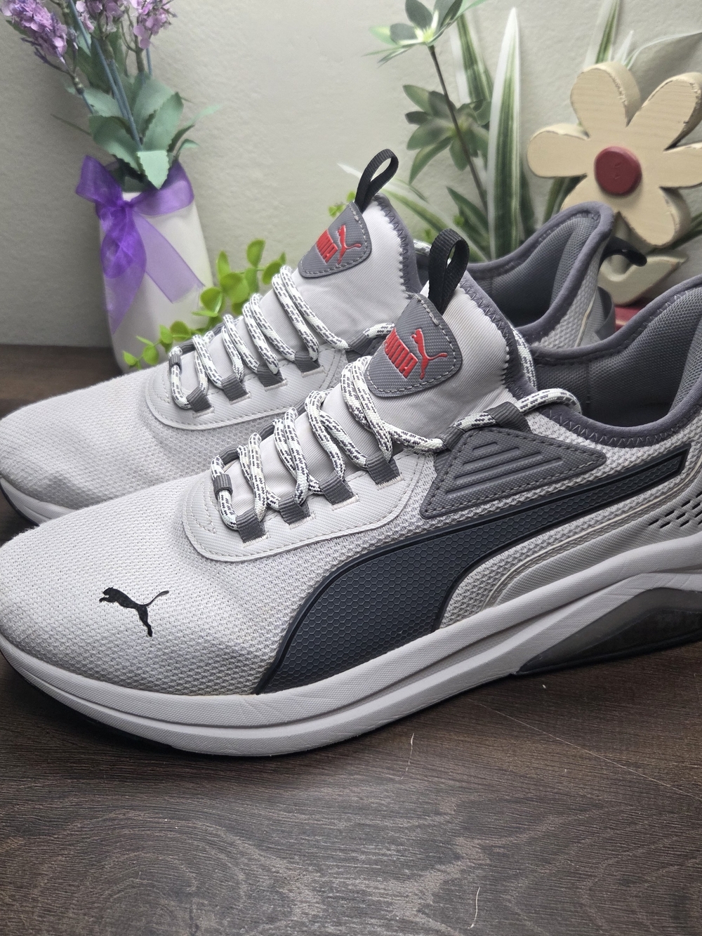 PUMA Amplifier Slip On Mens Grey Sneakers Casual Shoes 39686730 Size 11 #0074